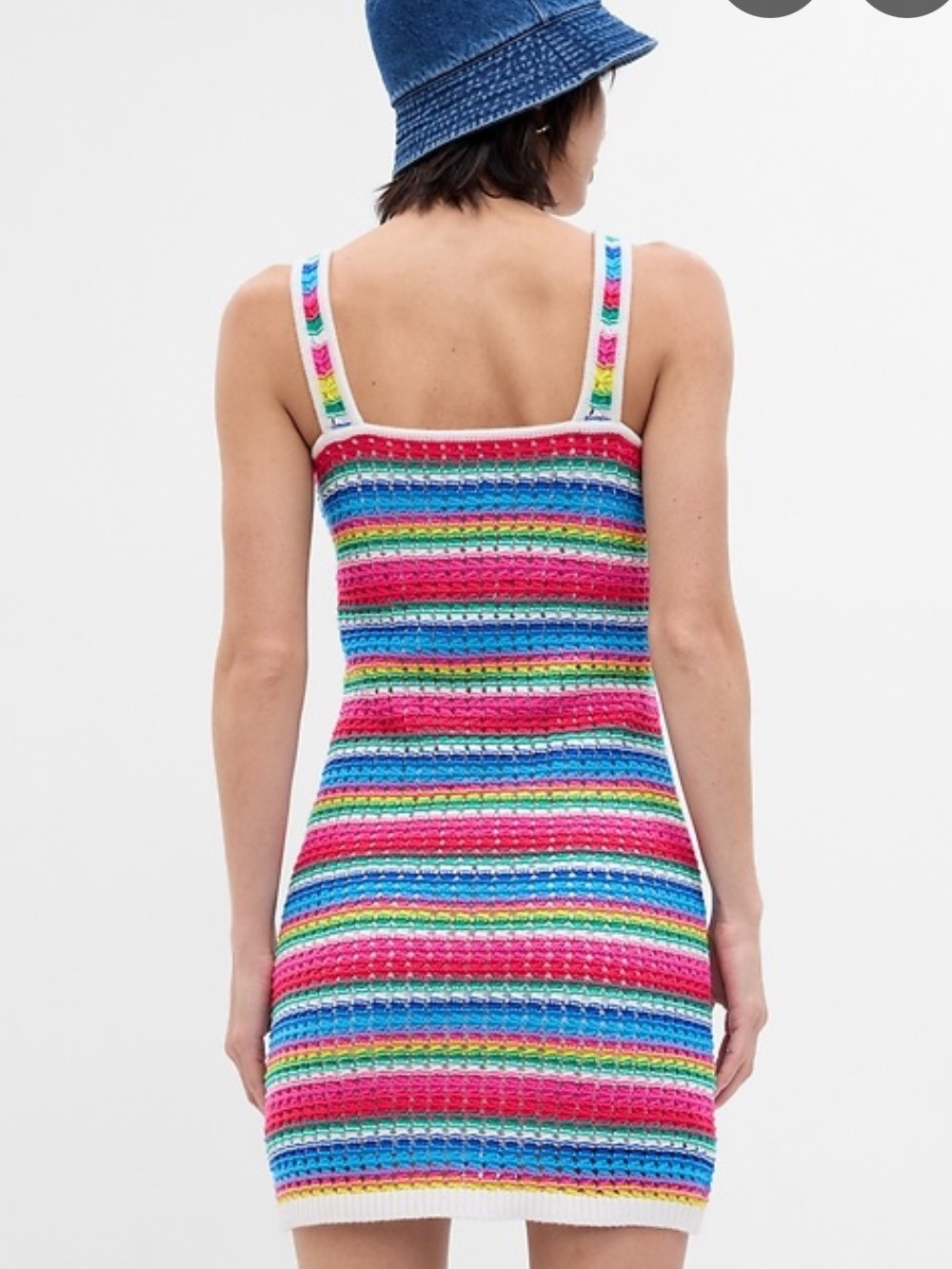GAP Multicolor Striped Crochet Mini Dress - Picture 2 of 6